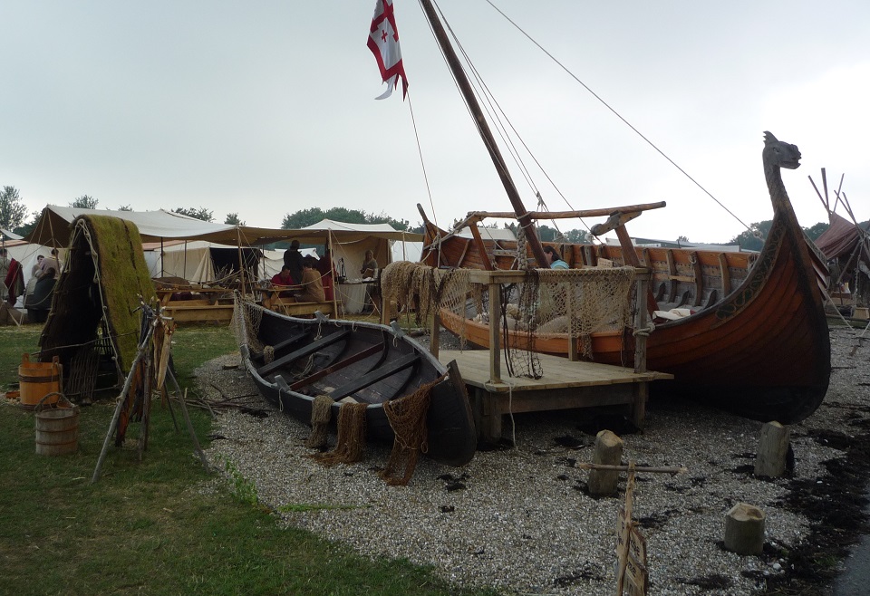 For Detling Military Odyssey we brought in 4 tons of shingle to recreate a beach and riverside fishing village – © Malcolm Butler 2013