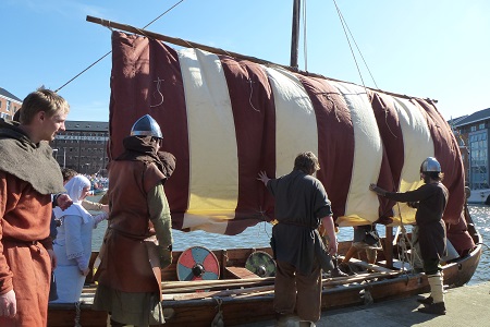 One of our ships at a maritime show in Gloucester