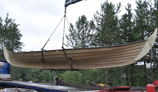 One of our GRPs being loaded onto a low-loader for transport – © Kim Siddorn