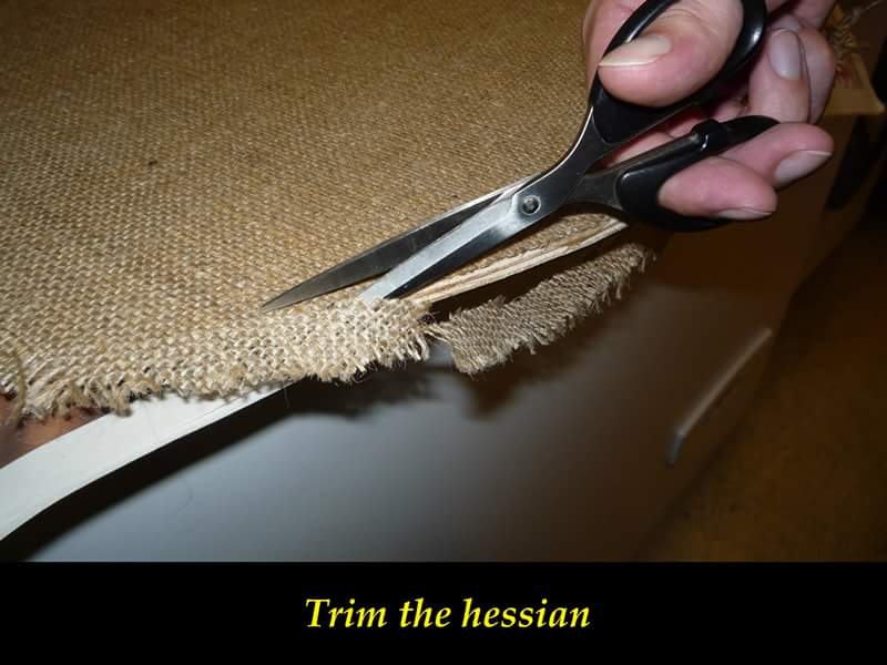 Trim the fabric