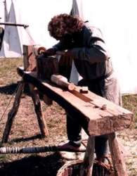 *A pole lathe in use